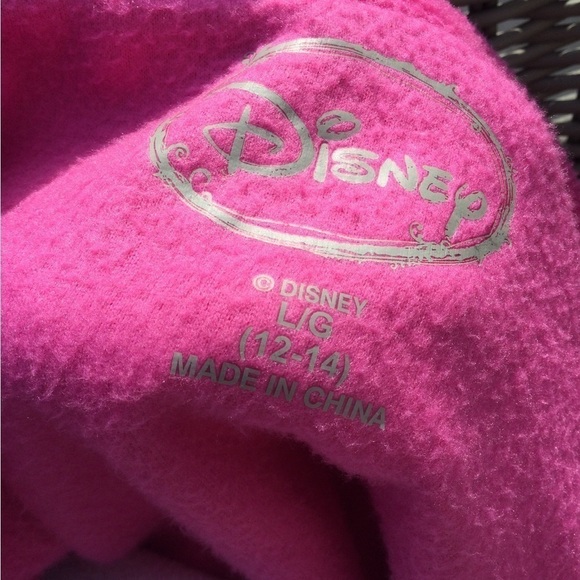 Disney Minnie Mouse misses L pajama set pj sleep ware 12 14 face bow pink fuzzy - Picture 6 of 12